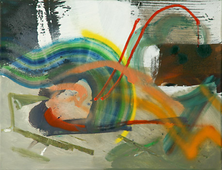 Eva Schlutius 2005 Öl, Acryl · Spray auf Nessel